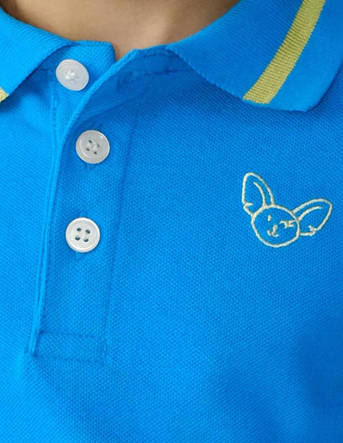 Polo Garçon "Classic" Bleu Océan