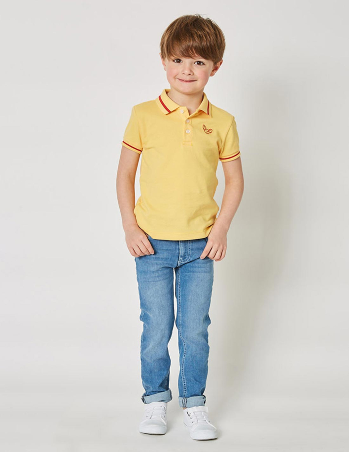Polo Garçon "Classic" Jaune Safrane 2