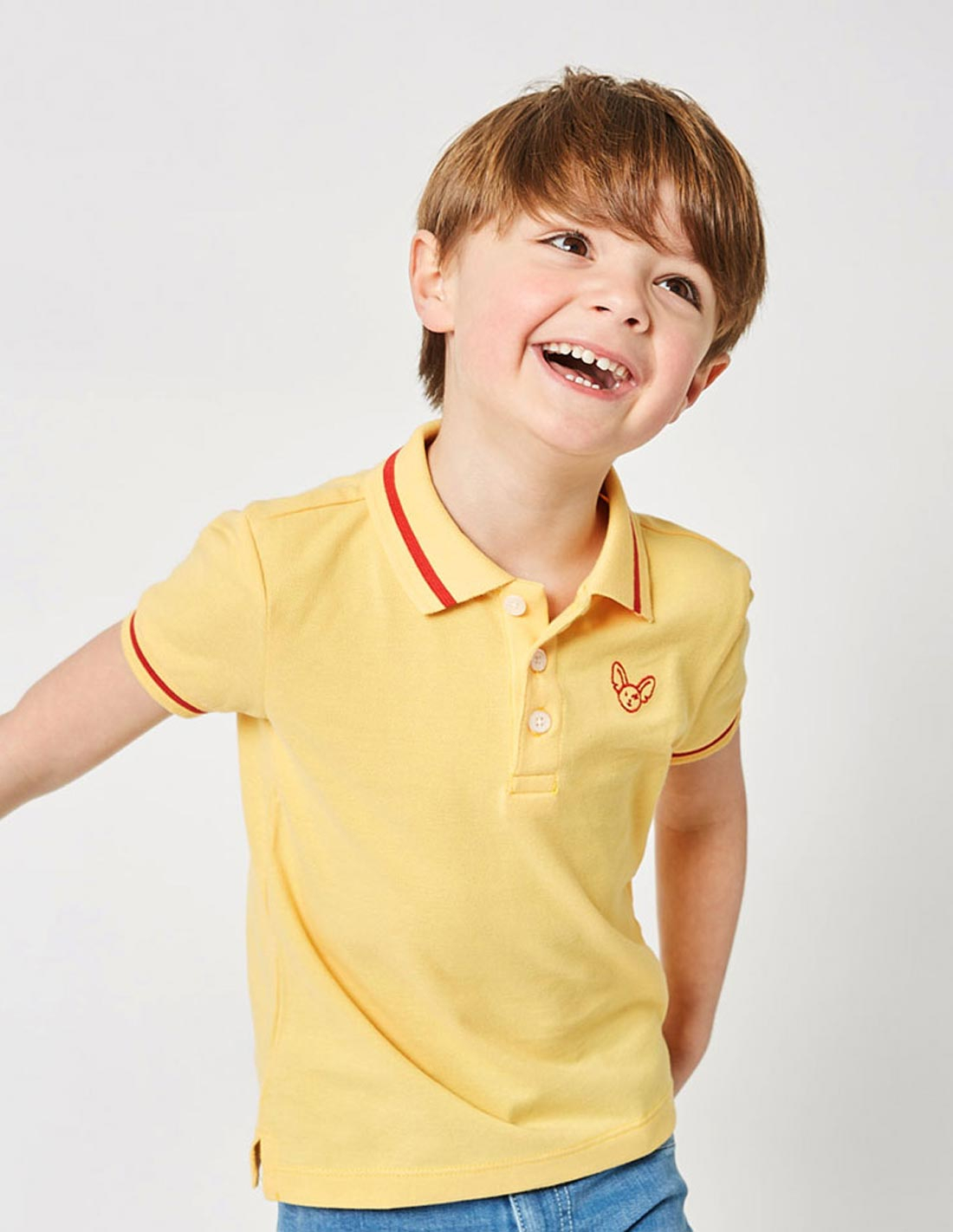 Polo Garçon "Classic" Jaune Safrane Polo Garçon "Classic" Jaune Safrane