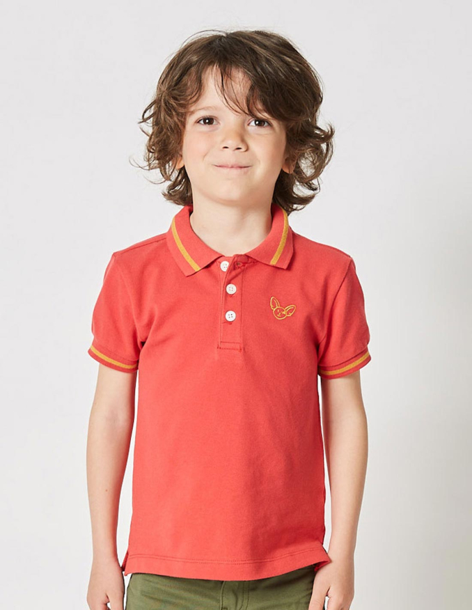 قميص بولو للأولاد" بيتي فنك كلاسيك " أحمر