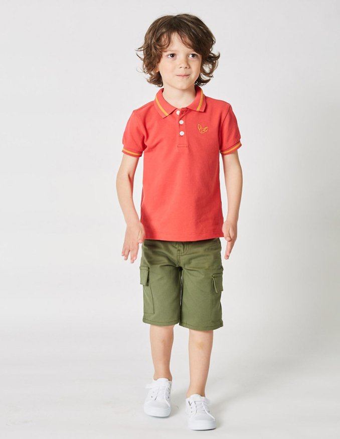 قميص بولو للأولاد" بيتي فنك كلاسيك " أحمر
