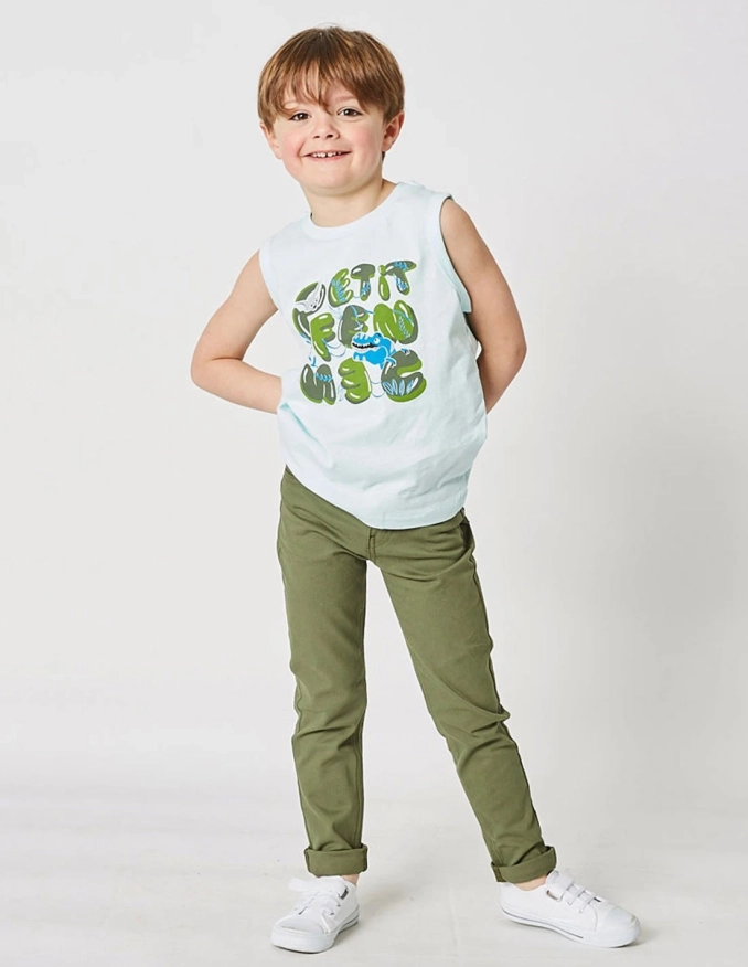 بنطلون لاطوال أولاد" بيتي فنك كلاسيك " أخضر كاكي