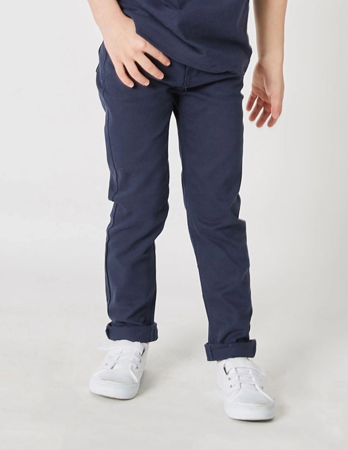 Pantalon Chino Garçon Bleu Navy