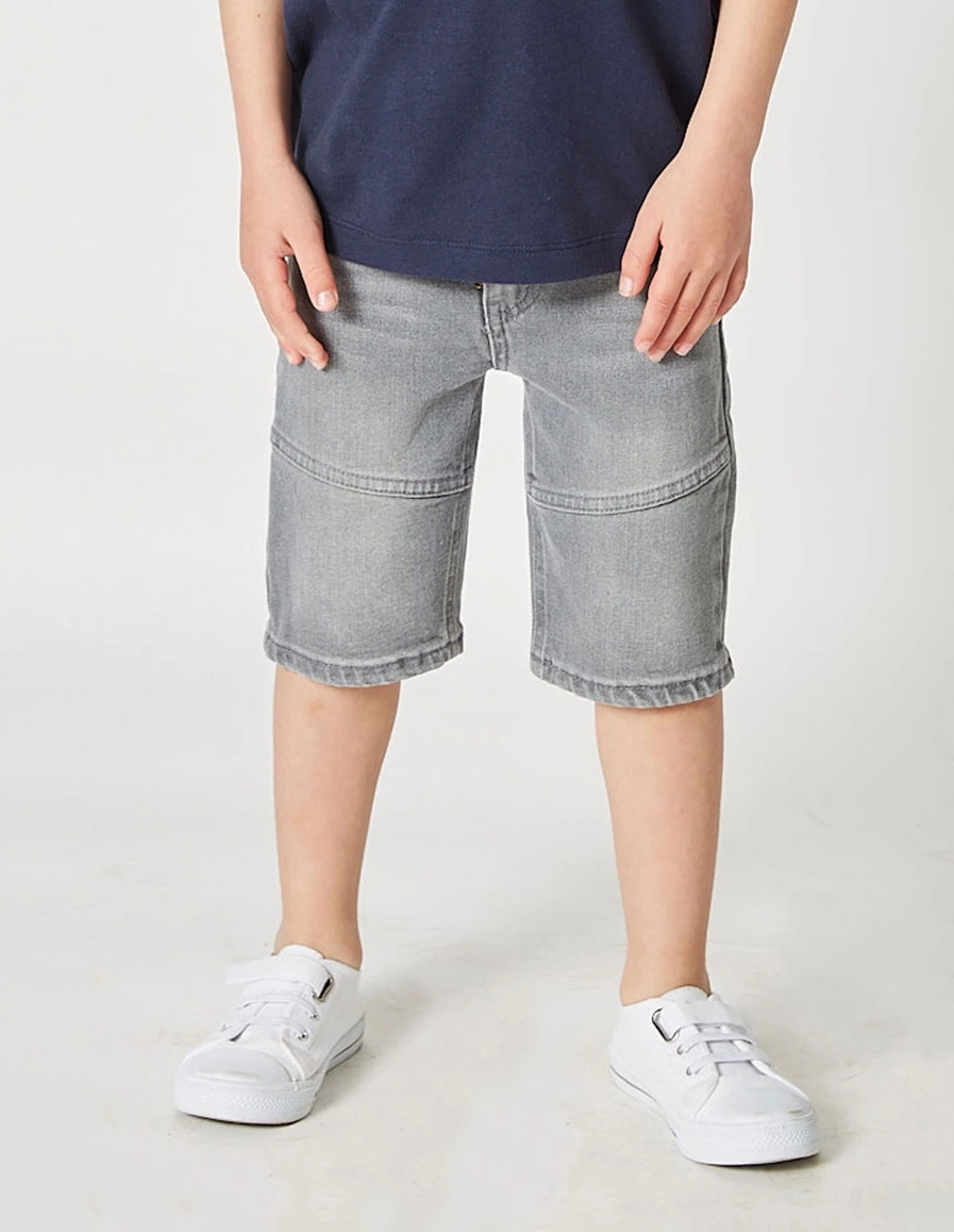 Pantacourt Jean Garçon "Petit Fennec Casual" Denim Gris Pantacourt Jean Garçon "Petit Fennec Casual" Denim Gris