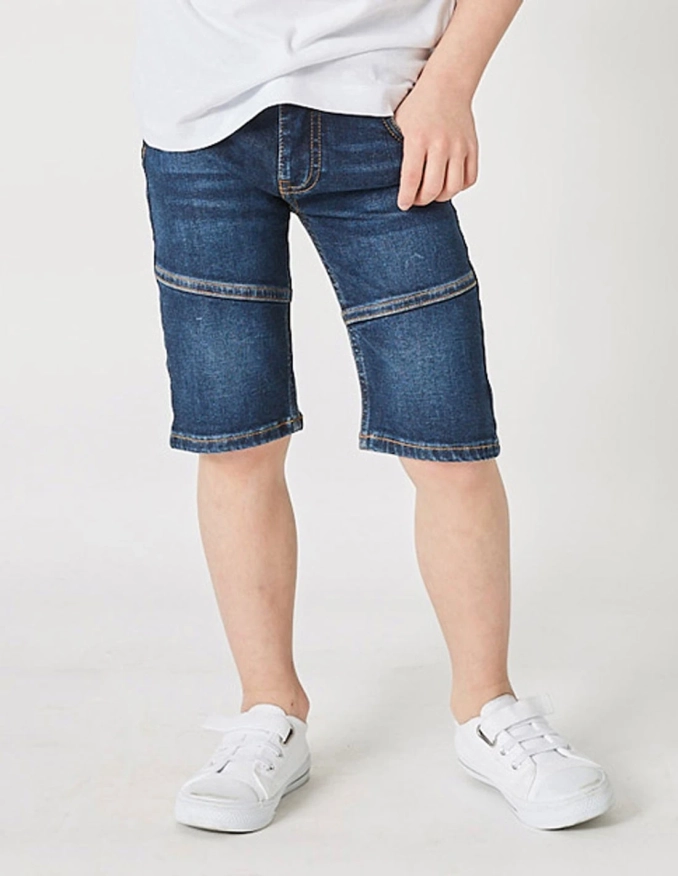 Pantacourt Jean Garçon "Petit Fennec Casual" Denim Foncé