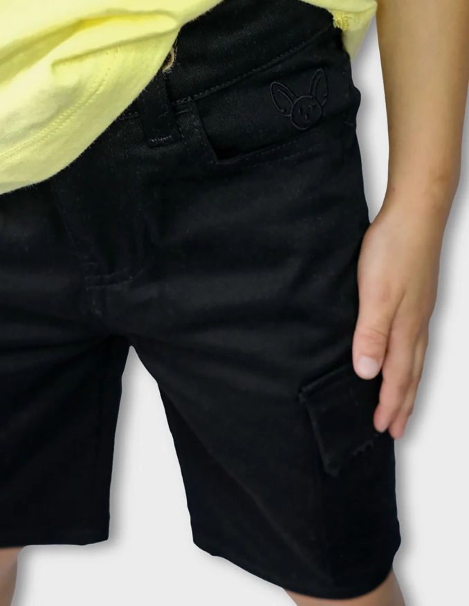 شورت برميدا للأولادي "بيتي فينك حضري" أسود