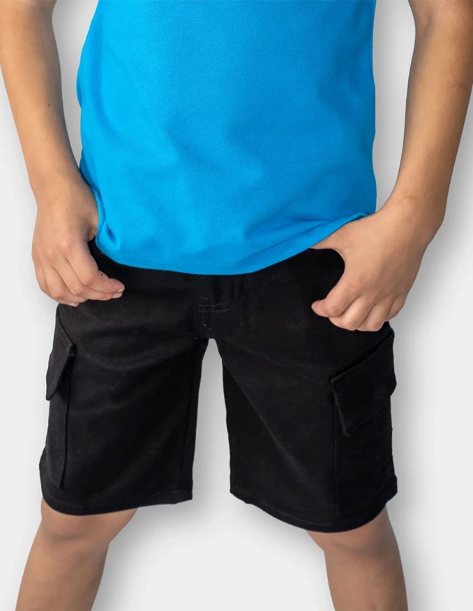 شورت برميدا للأولادي "بيتي فينك حضري" أسود