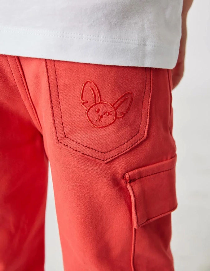 شورت برميدا للأولادي "بيتي فينك حضري" أحمر