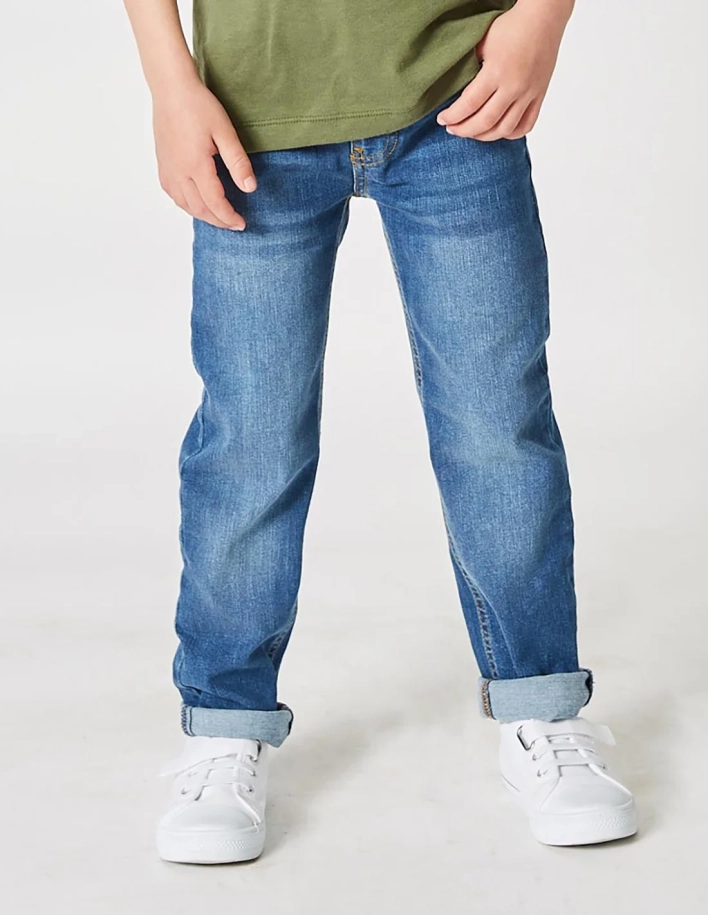 Pantalon Jean Garçon Denim Foncé 2