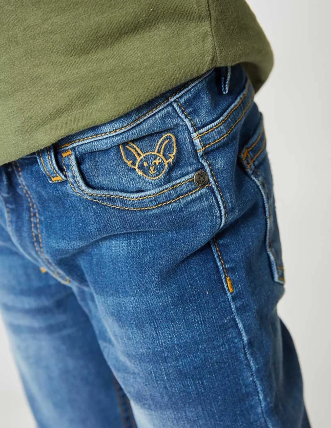 Pantalon Jean Garçon Denim Foncé