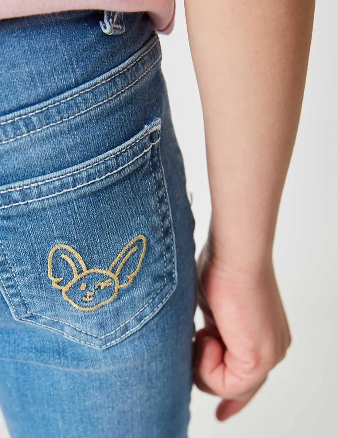 Pantalon Jean Fille Denim clair Pantalon Jean Fille Denim clair