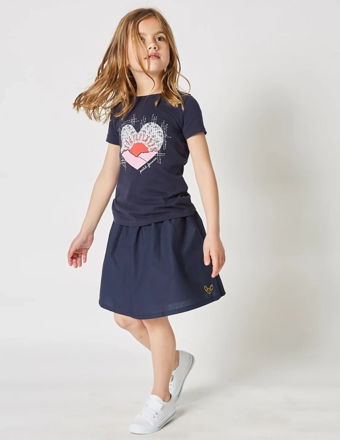 تنورة واسعة "بيتي فنك دوسور"  أزرق داكن