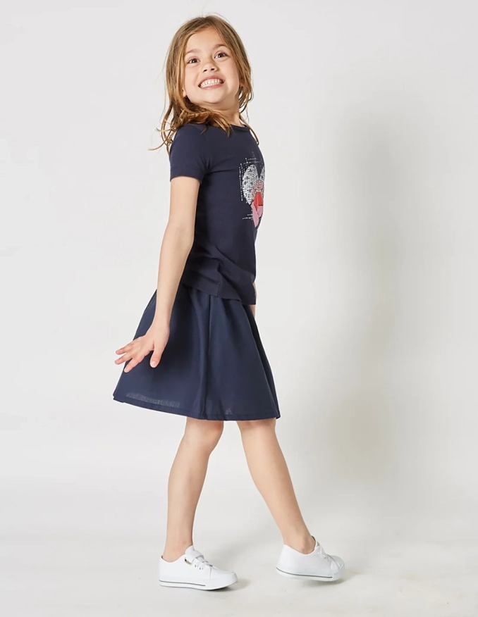 Jupe Évasée bleu navy