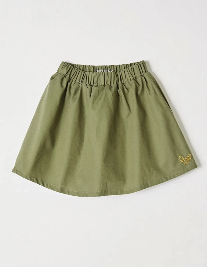 تنورة واسعة "بيتي فنك دوسور"  أخضر كاكي