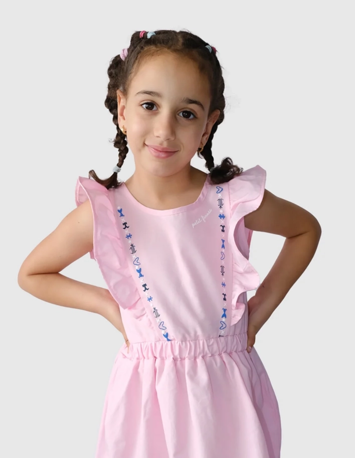 Robe Chic en Popeline Rose 2