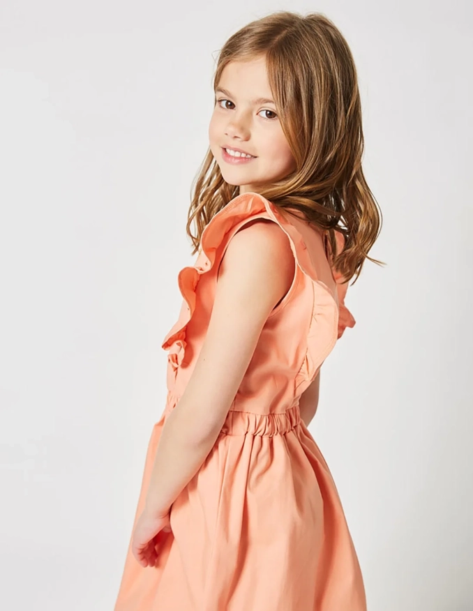 Robe Chic en Popeline Corail