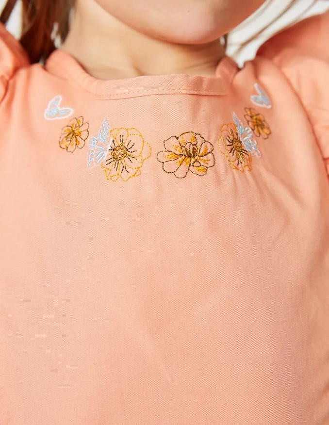 Robe Chic en Popeline Corail