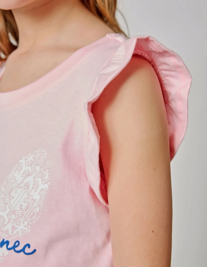 Débardeur Fille "Petit Fennec Culturel" Rose Clair