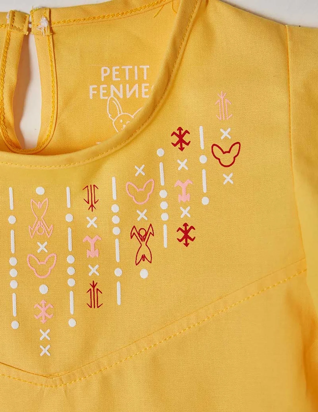 Blouse fille, Soleil d'Algérie, Jaune Safran Blouse fille, Soleil d'Algérie, Jaune Safran