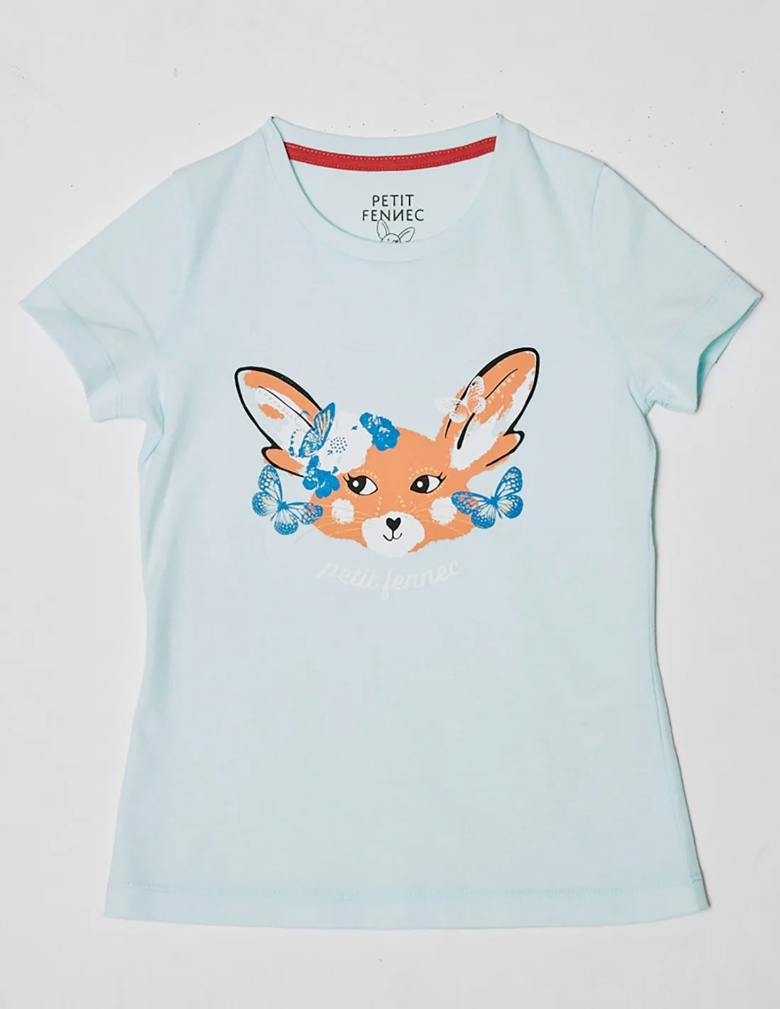 T-shirt Fille "Petit Fennec" Bleu Clair T-shirt Fille "Petit Fennec" Bleu Clair