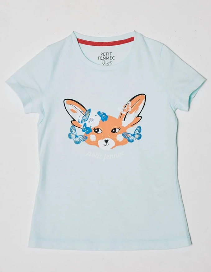 تي شيرت بناتي" بيتي فنك " أزرق فاتح