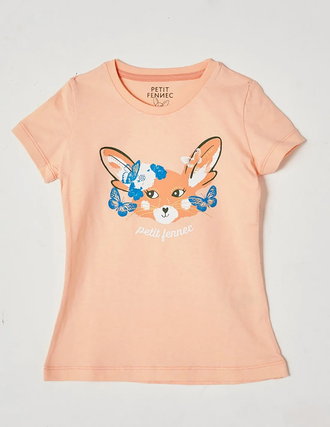 T-shirt Fille "Petit Fennec" Corail T-shirt Fille "Petit Fennec" Corail