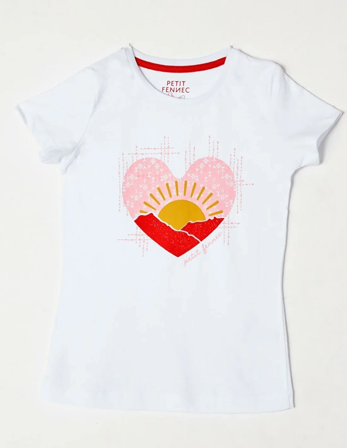 تي شيرت بناتي" بيتي فنك " أبيض ناصع