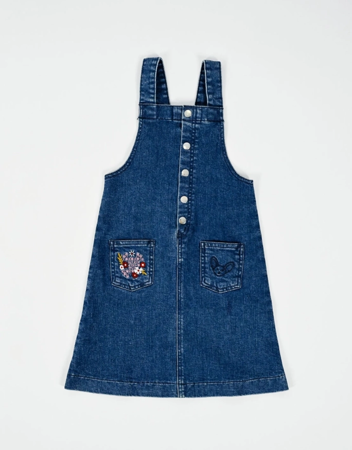 Ensemble Robe en Jean + Débardeur Blanc