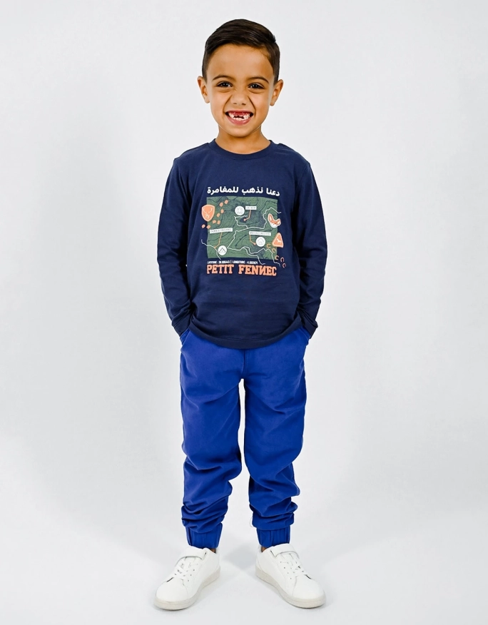 Pantalon Cargo Garçon Bleu