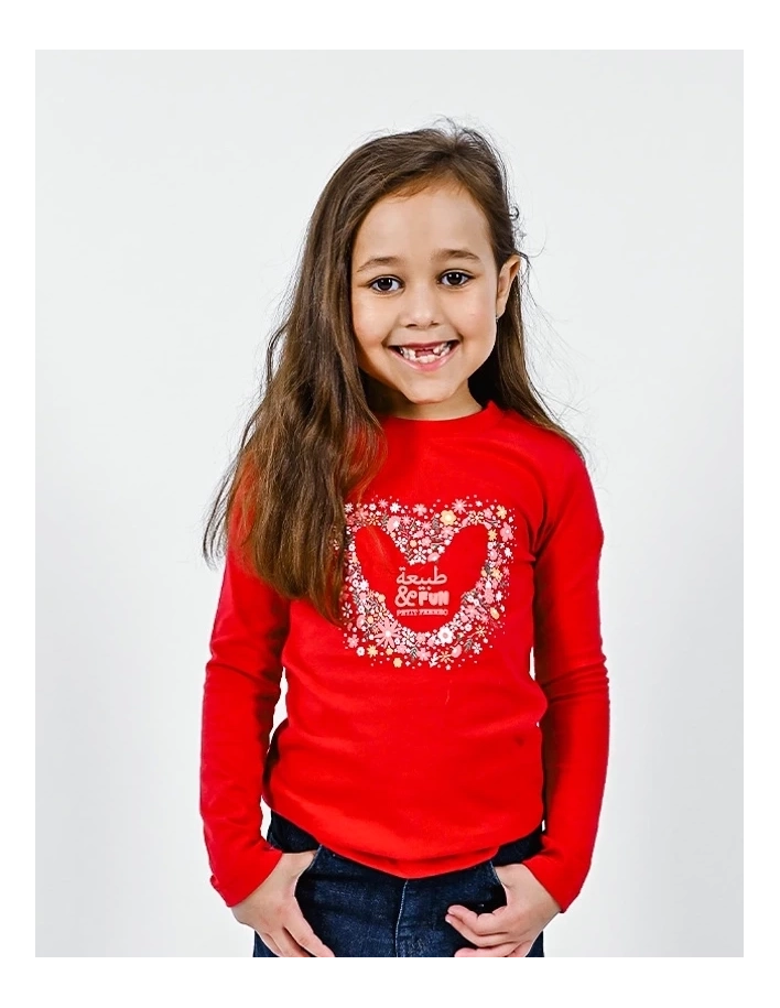 Ensemble Pantalon Jean Bleu + T-Shirt Rouge 2