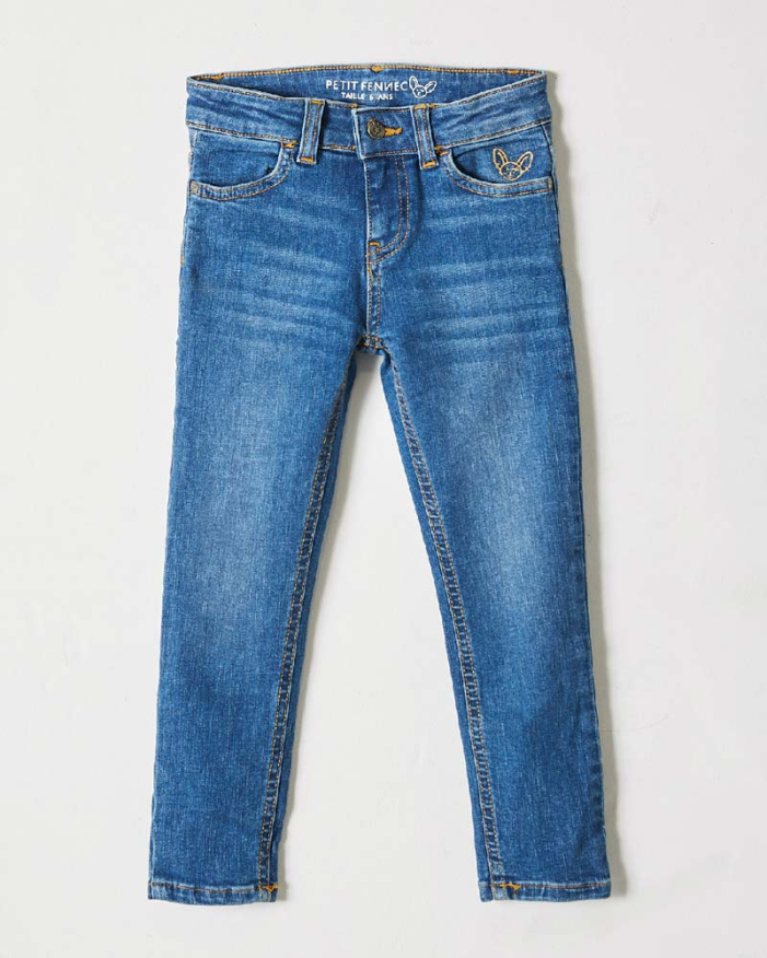 Ensemble Pantalon Jean Bleu + T-Shirt Rouge