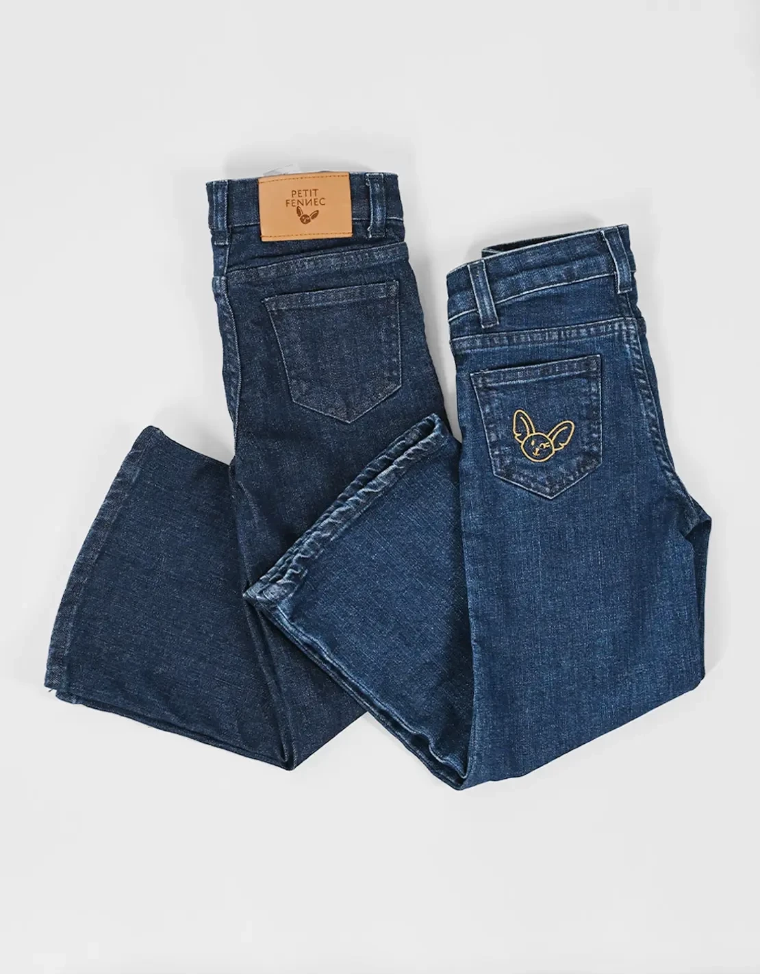 Pantalon Jean Fille Large Bleu Foncé Pantalon Jean Fille Large Bleu Foncé